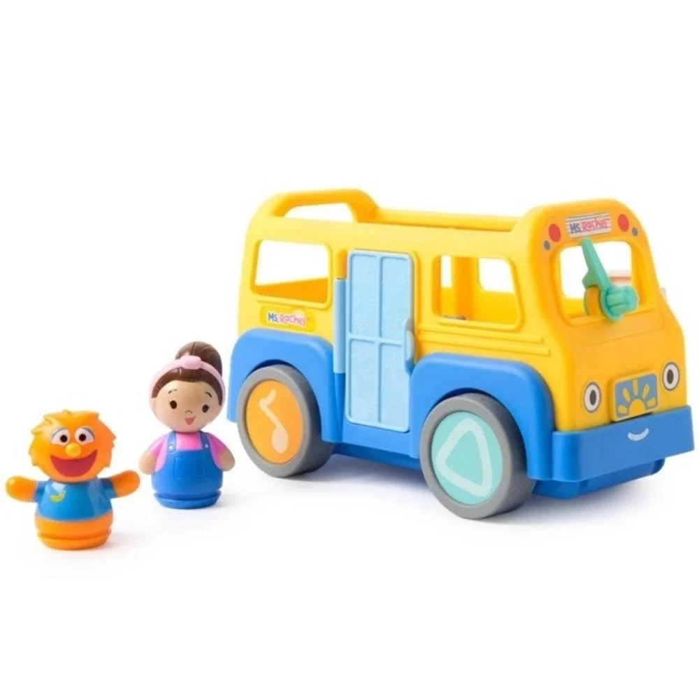 Ms. Rachel My First Learning Bus 2 Figures Wheels On The Bus Sing Along Toy NWT!